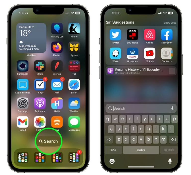 成华苹果手机维修分享升级到 iOS 16 后，如何删除主屏幕上的搜索按钮 